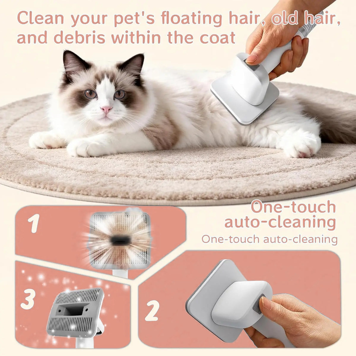 Pet Grooming Vacuum Kit 7 in 1