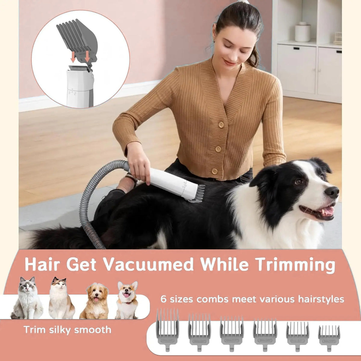 Pet Grooming Vacuum Kit 7 in 1
